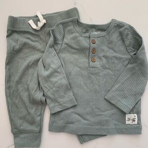 Carter's Baby 2-Piece Ribbed Outfit Set - Green NWOT